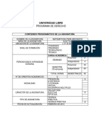 Silabo de Matematicas para Abogados. Universidad Libre