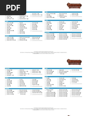 Pacg Decklist CD