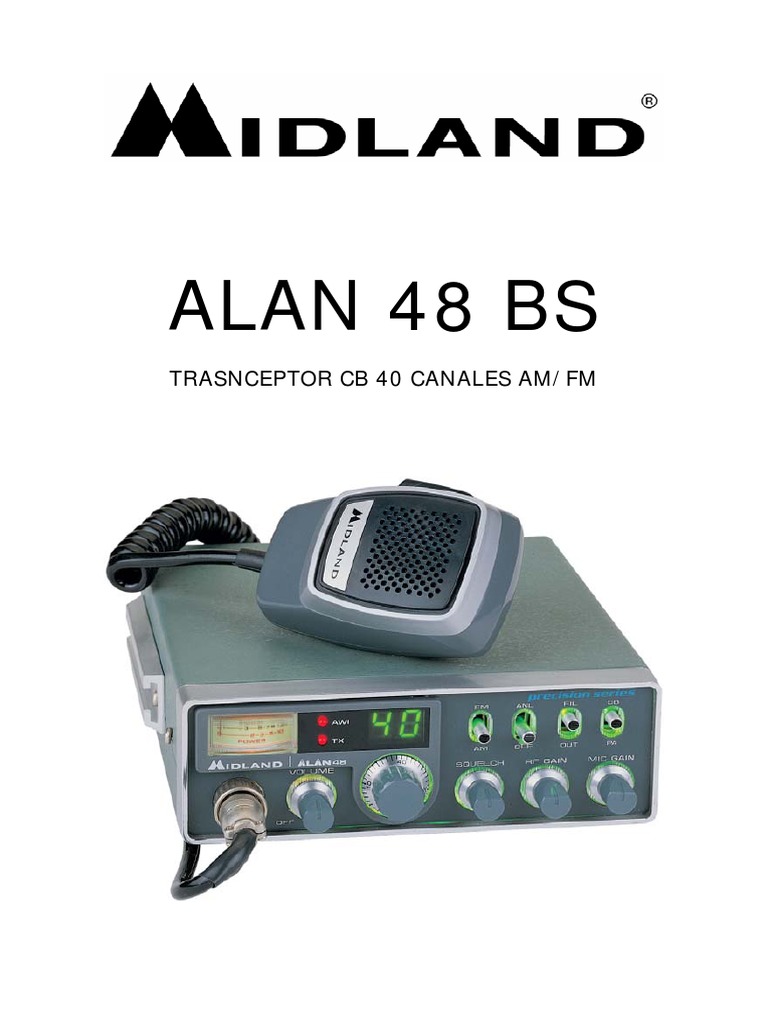 Manual de Usuario Alan 48 BS CB | PDF | Antena (Radio) | Micrófono