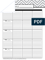 Weekly Lesson Planner L - Grey - Lined