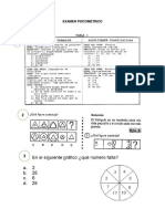 EXAMEN PSICOMÉTRICO