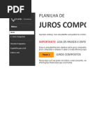 Planilha de Juros Compostos