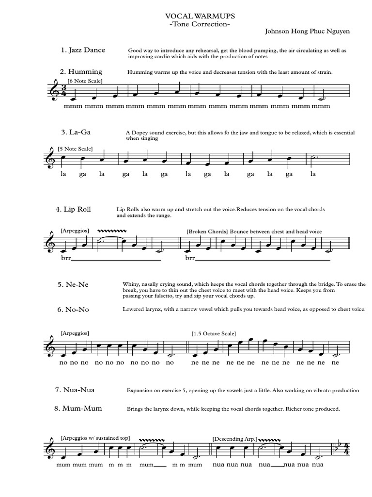 VocalExercisesFINAL.pdf Musicology Human Voice
