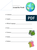 around the world handout