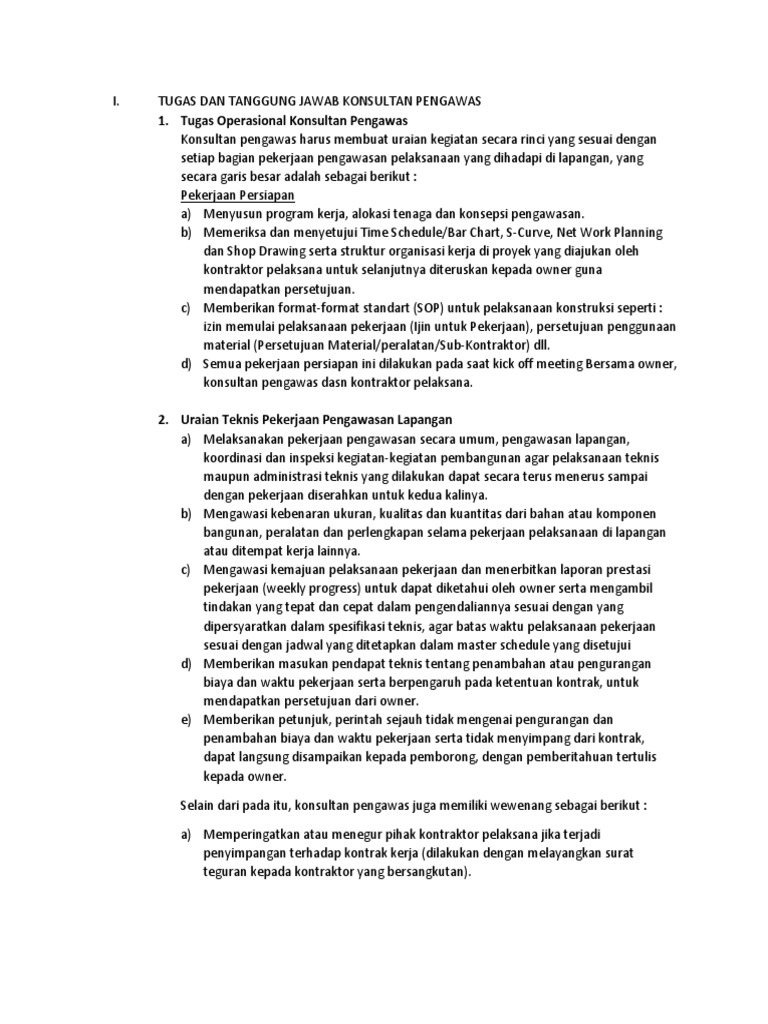 Contoh Surat Teguran Konsultan Pengawas Kepada Kontraktor
