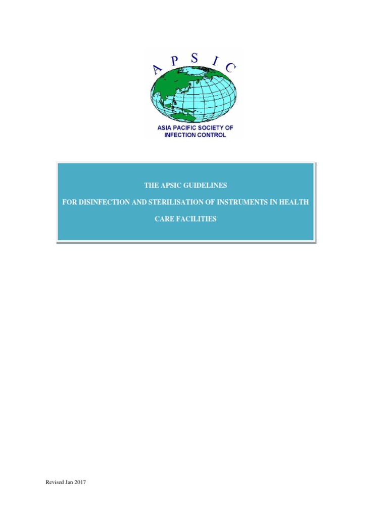 APSIC Sterilization Guidelines 2017 Download Free PDF Sterilization