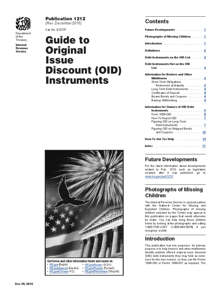Guide to Original Issue Discount (OID) | PDF | Withholding Tax | United ...