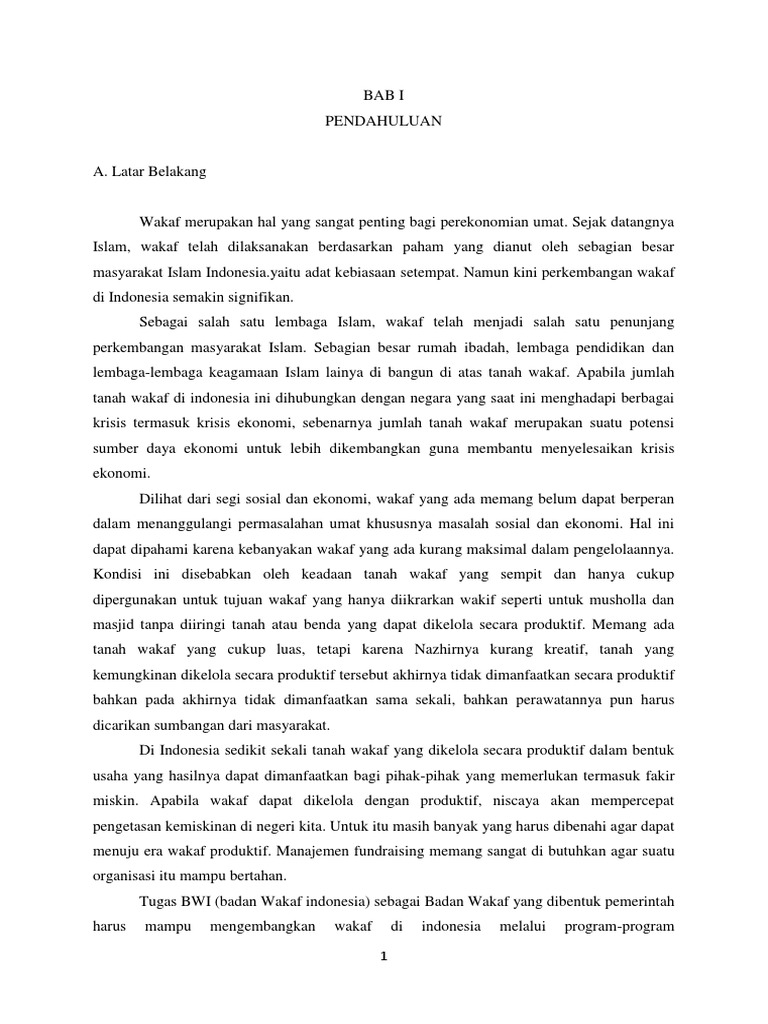 Makalah Wakaf Lembaga Keuangan Syariah