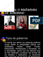 Formas o Régimenes de Gobierno