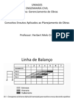 Gerenciamento de obras com linha de balanço