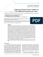 Brain and Central Nervous System Cancer Incidence in Navarre (Spain), 1973-2008 and Projections For 2014