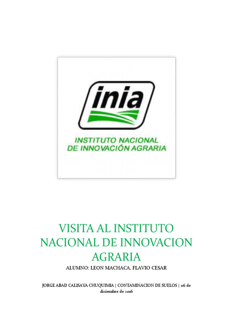Visita al INIA: Innovación Agraria en Puno | PDF | Agricultura | Business