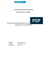 Evaluación de métodos de riesgo de incendio en taller ferroviario