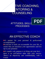 Effective Coaching, Mentoring & Counseling: Attitudes, Skills & Processes