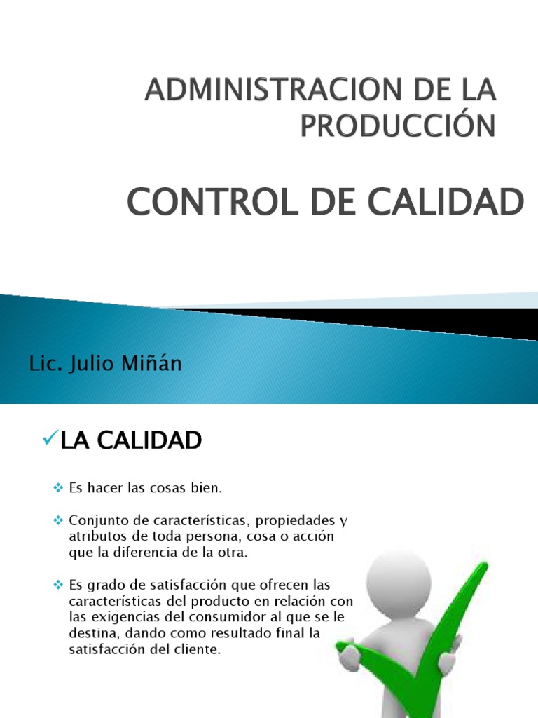 Control de Calidad: Claves y Fases | PDF | Calidad (comercial ...