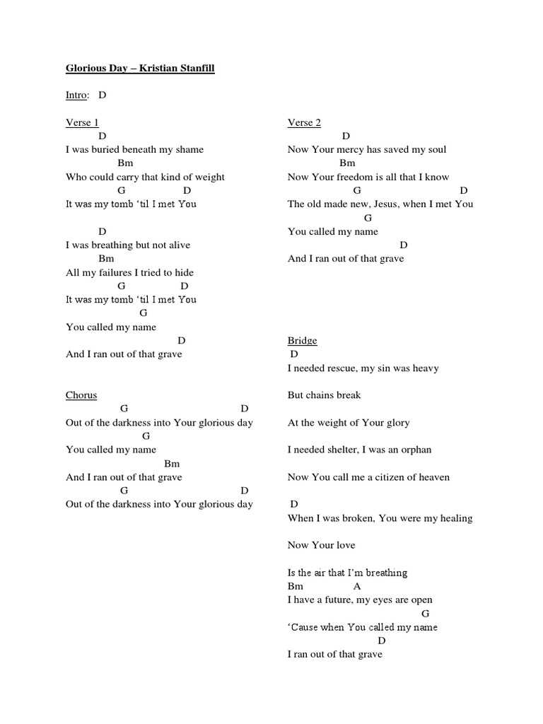 Glorious Day Kristian Stanfill PDF