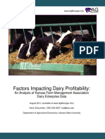 Factors Impacting Dairy Profitability:: An Analysis of Kansas Farm Management Association Dairy Enterprise Data