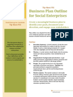 SEATip Sheet 11 Business Plan Outlinefor Social Enterprisesfinal