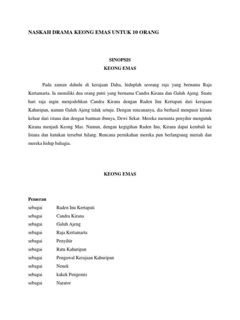 298853700 Naskah Drama Keong Mas Docx
