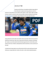 Suranga Lakmal Was Stars for SL in 1st ODI