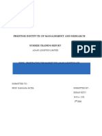 Prestige Institute of Management and Research: Summer Training Report