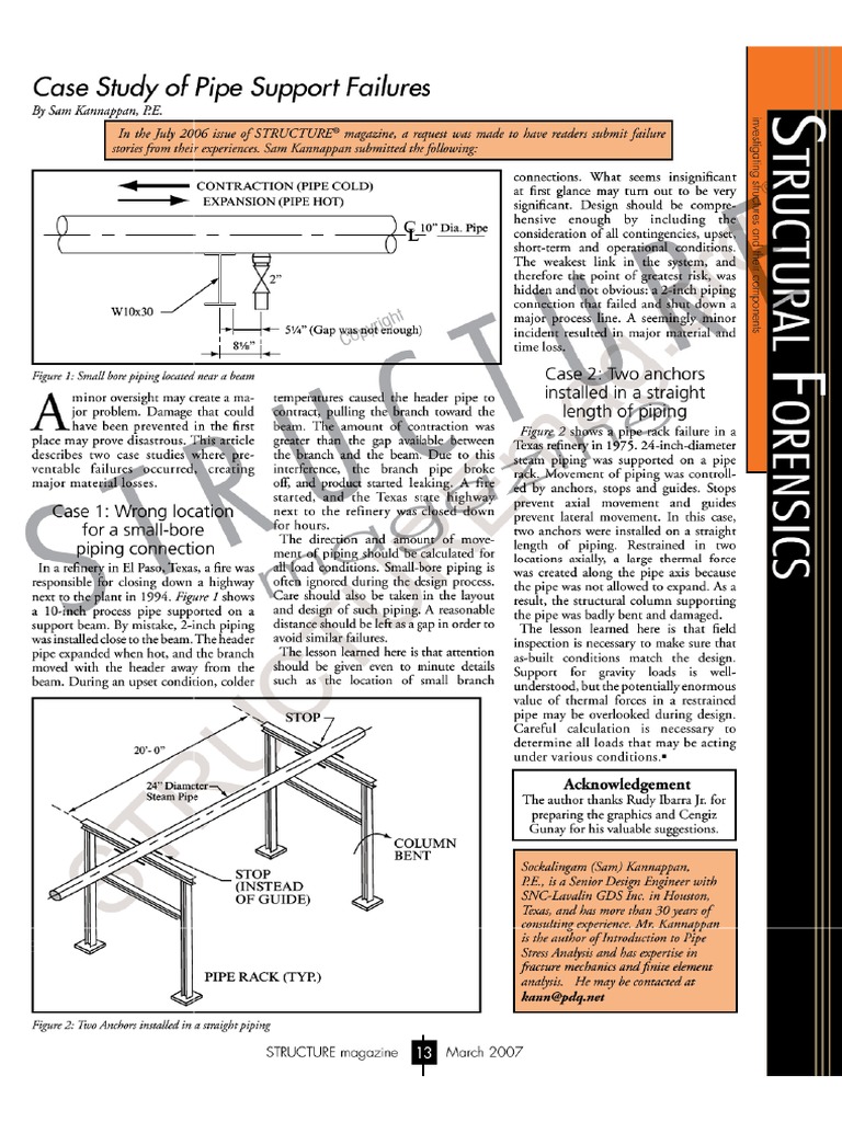 Pipe Support Failure Case Study1 PDF