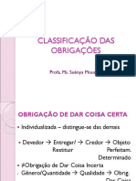 Classificação Das Obrigações