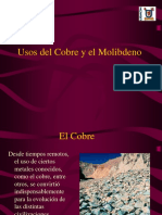 Usos Del Cobre y El Molibdeno