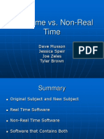 Real Time vs. Non-real Time