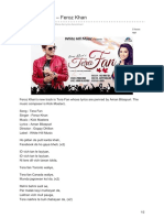 Tera Fan Lyrics - Sung by Feroz Khan