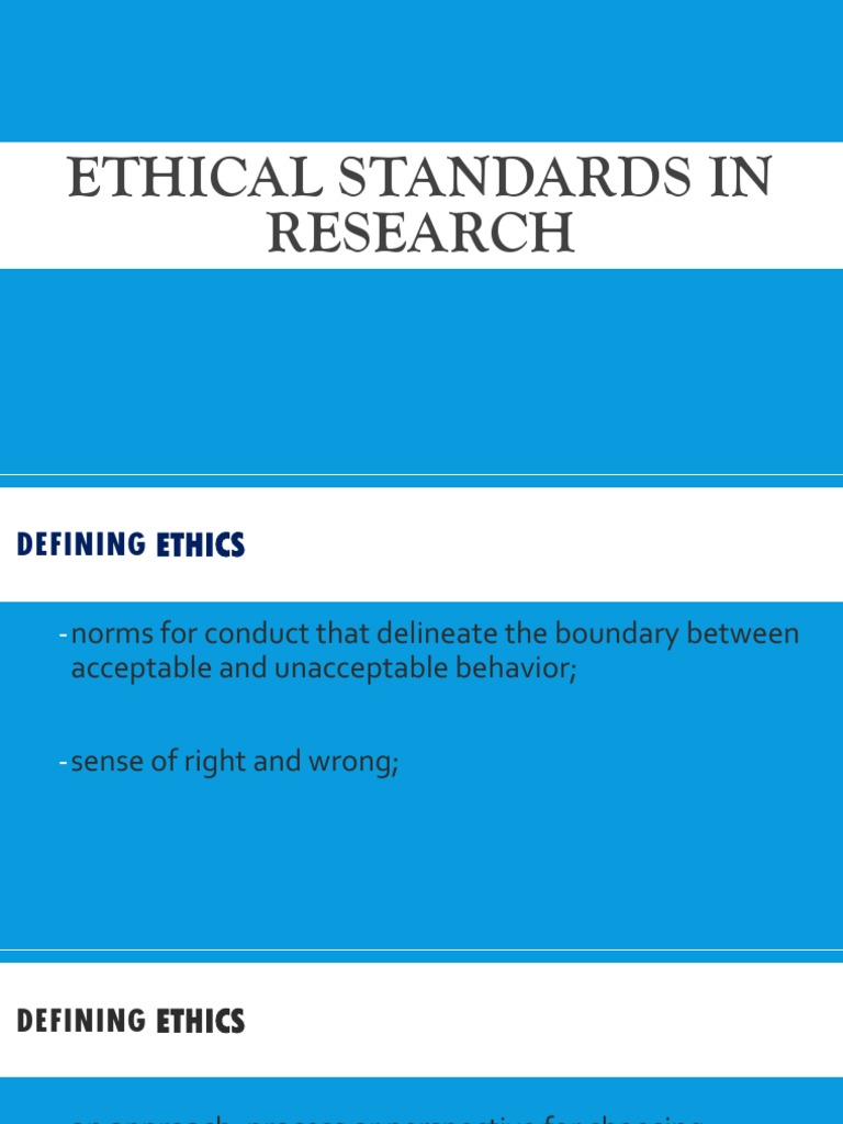 Ethical Standards in Writing Literature Review Behavioural Sciences