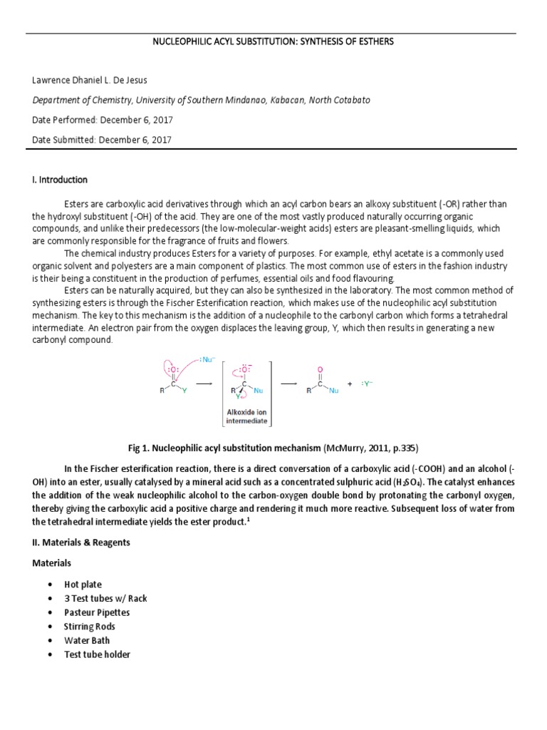 Synthesis of Esters Ester Organic Chemistry Free 30day Trial