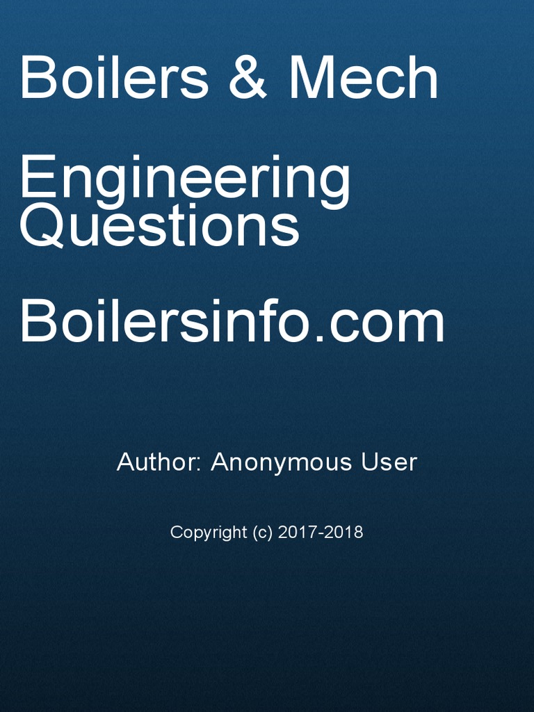 Boiler Mechanical Engineering Question Book | PDF | Creative Commons ...