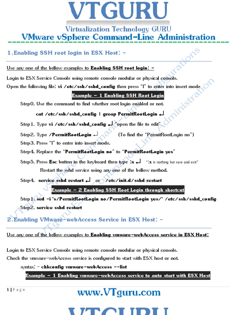 Vsphere Command Line Administration | PDF | Command Line Interface | Ip ...