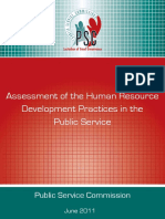Assessment of The HRD Practices in The Public Service