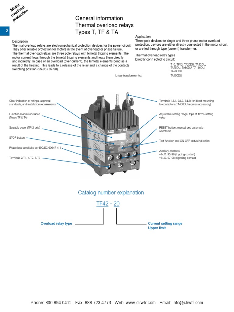 ABB Thermal Overload Relays Relay Electrical Equipment