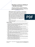 Basic Considerations on Coherent Combining of Ultrashort Laser Pulses