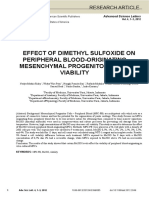 Imeri Effect of Dimethyl Sulfoxide On Peripheral Blood-Originating Mesenchymal Progenitor Cells Viability