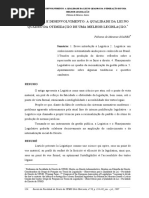 Legística e Desenvolvimento a Qualidade Da Lei No Quadro Da Otimização de Uma