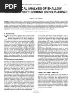 Numerical Analysis of Shallow Tunnels in Soft Ground Using Plaxis2d