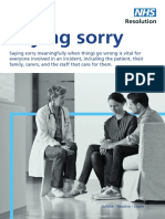 Saying Sorry - Leaflet