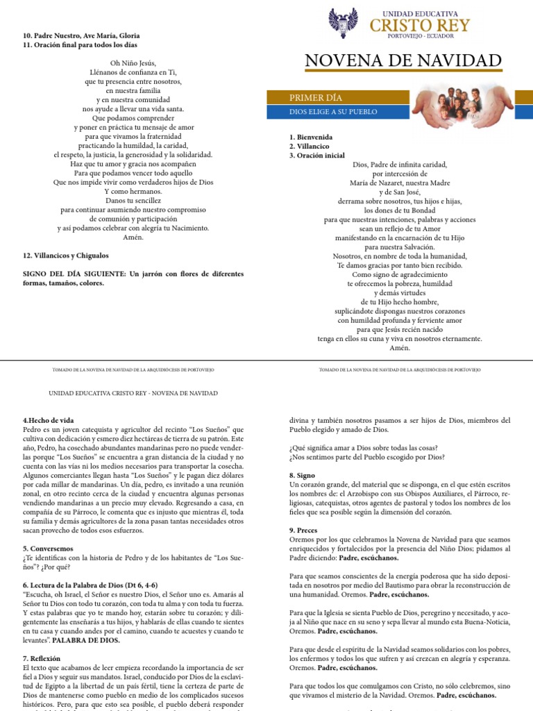 Novena de Navidad Dia 1 PDF Oración Amor