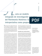 Hacia Un Modelo Integrado de Investigación y Gestión Del Patrimonio Histórico La Cadena Interpretativa Como Propuesta (PH16, 1996) 