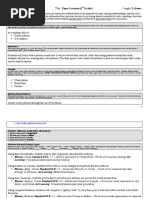 Lesson Plan Grade) : Pre-Assessment