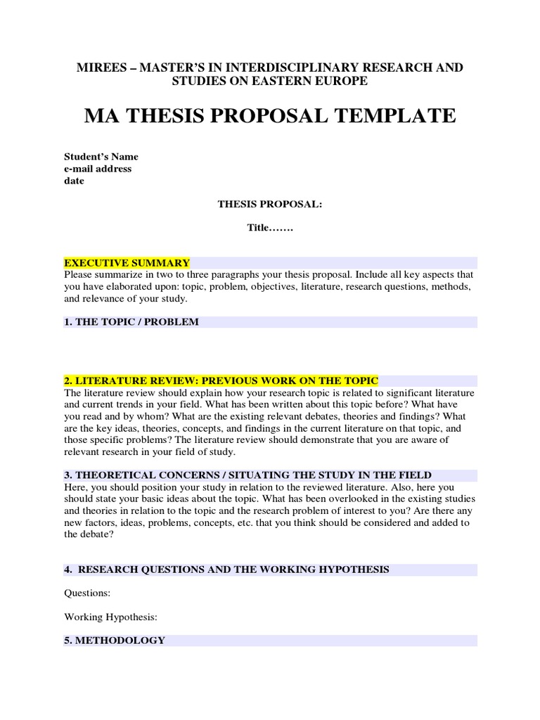 research paper proposal example thesis