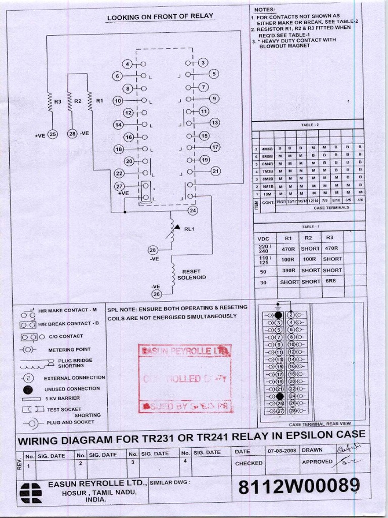 TR231 or TR241 - 8112W00089 | PDF | Electrical Equipment | Electric Power