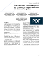 A Comparative Study Between The K-Nearest Neighbors and The Multi-Layer Perceptron For Cursive Handwritten Arabic Numerals Recognition