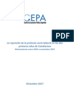 La Represión de La Protesta Socio-laboral en Los Dos Primeros Años de Cambiemos - CEPA