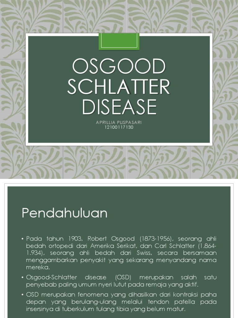 Osgood Schlatter Disease Aprillia | PDF