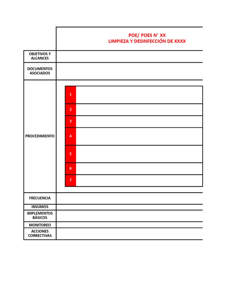 Semana 7 -8 Formato Planillas Poe - Poes (1) | Calidad (Negocios) | Carne
